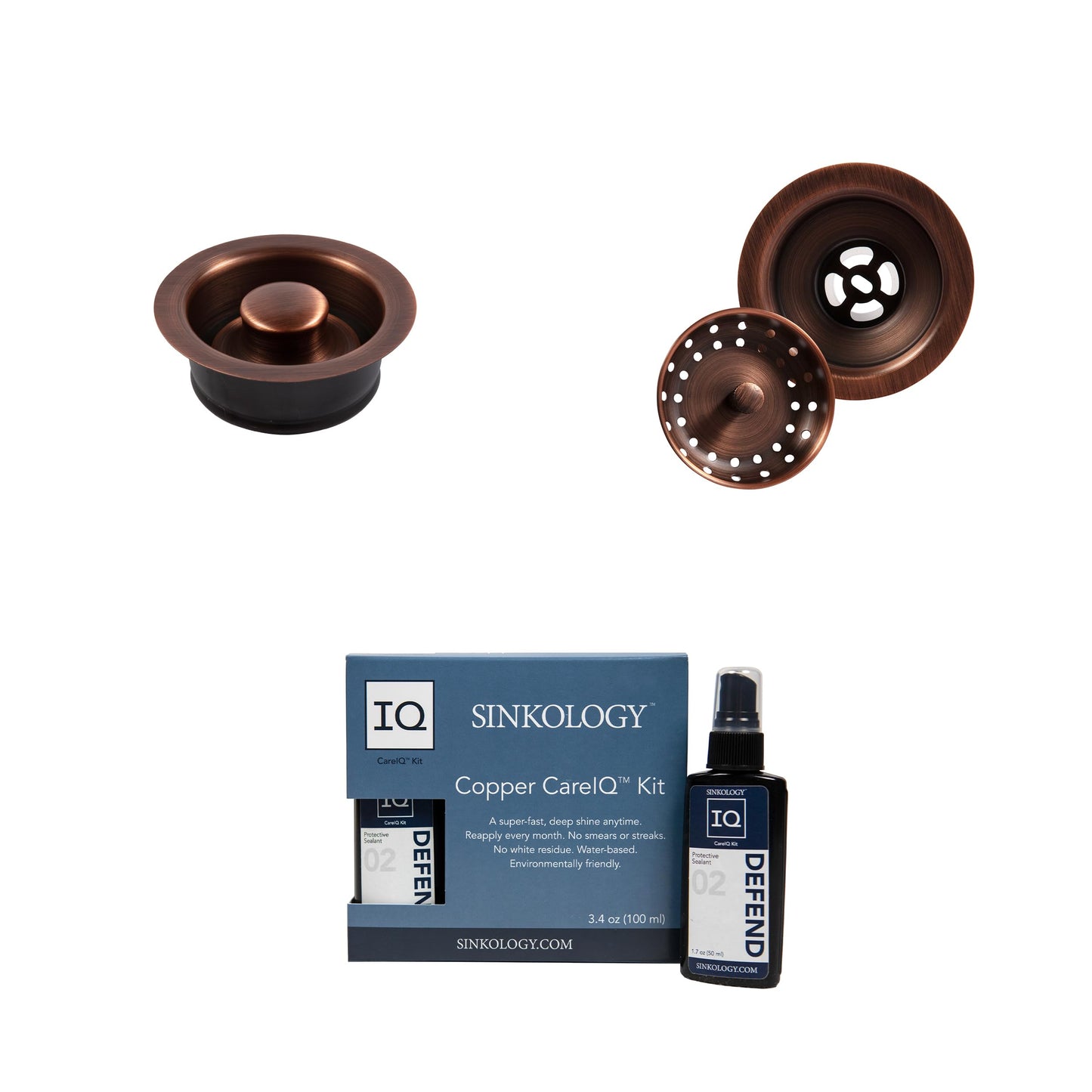 Sinkology Lange 32 Inch Farmhouse Sink - Handcrafted Solid Copper Apron Front Double Bowl Farm Sink for Kitchen, Antique Copper Finish, Fits 36 Inch Cabinet, Complete Kit, Sinkology Everyday Warranty