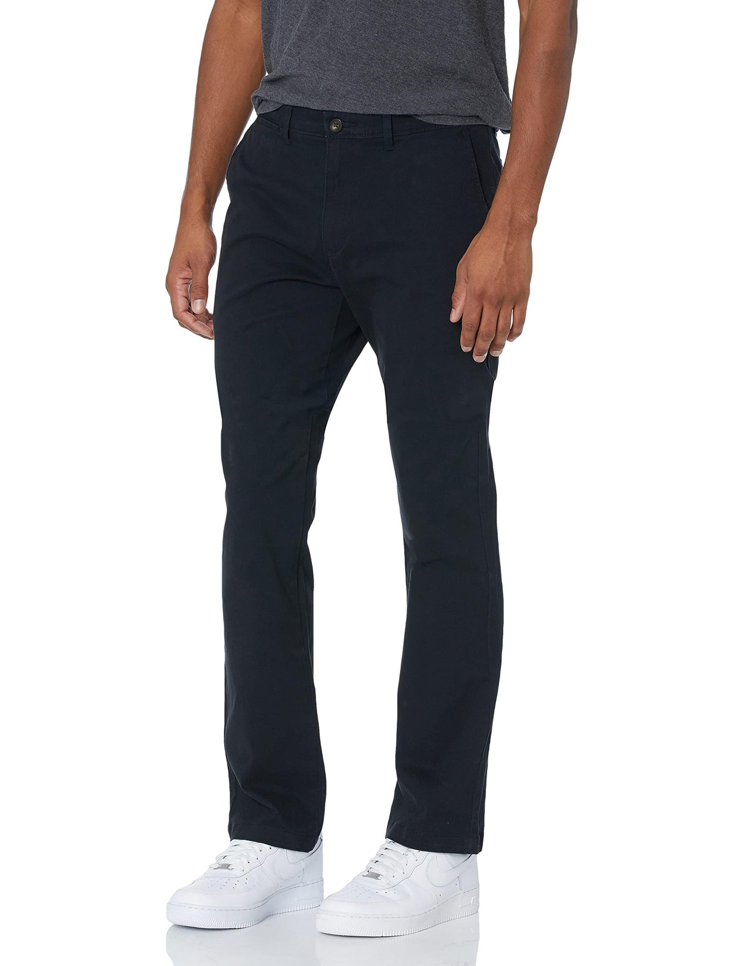 Amazon Essentials Men's Athletic-Fit Casual Stretch Chino Pant (Available in Big & Tall), Black, 28W x 28L