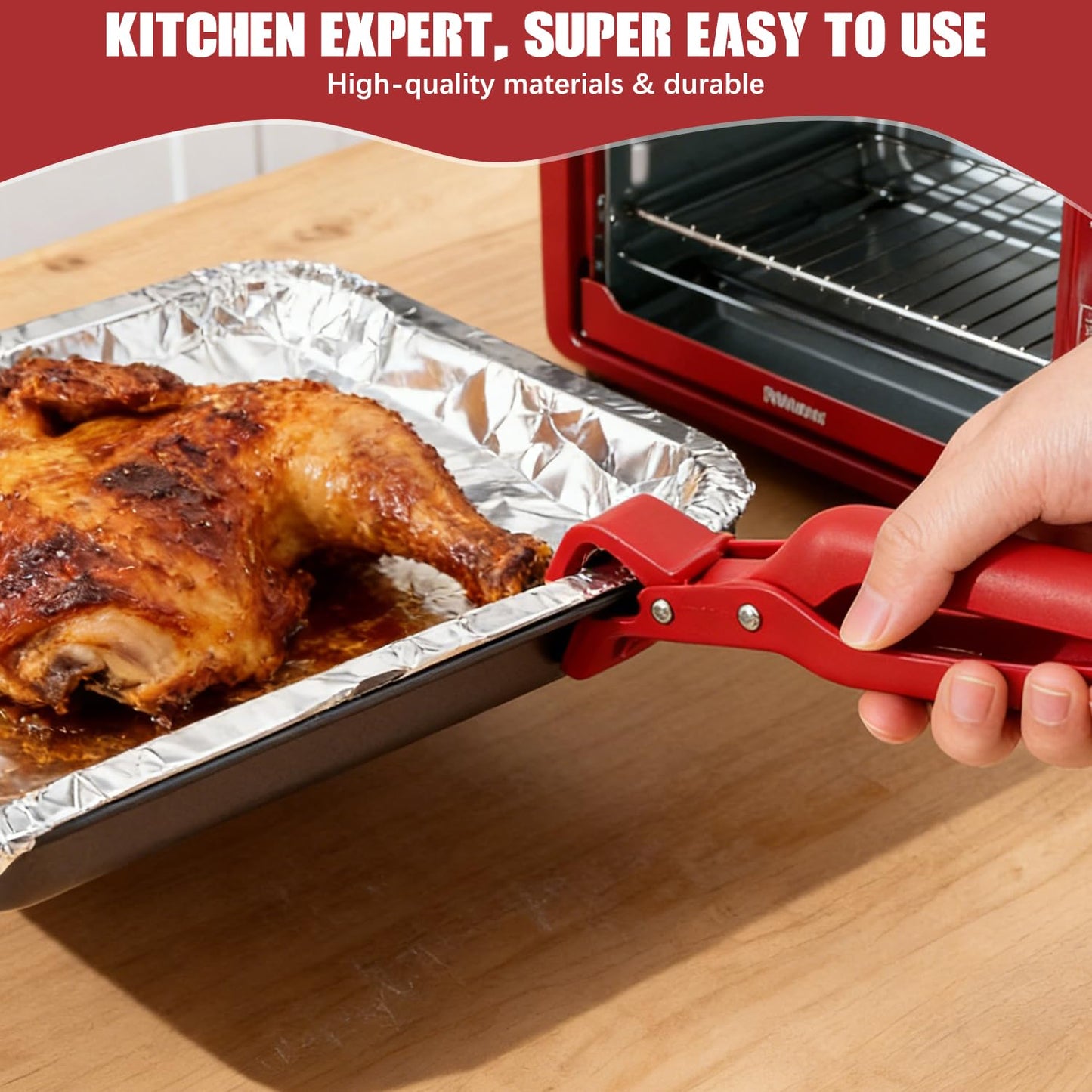 4PCS Hot Plate Gripper Tongs,Multi-Function Anti-Scald Bowl Clip,Silicone Non-Slip Hot Dish Plate Holder Tongs,Kitchen Silicone Anti Slip Clip,Kitchen Utensil for Bowls,Pans,Dishes-Microwave&Oven Safe