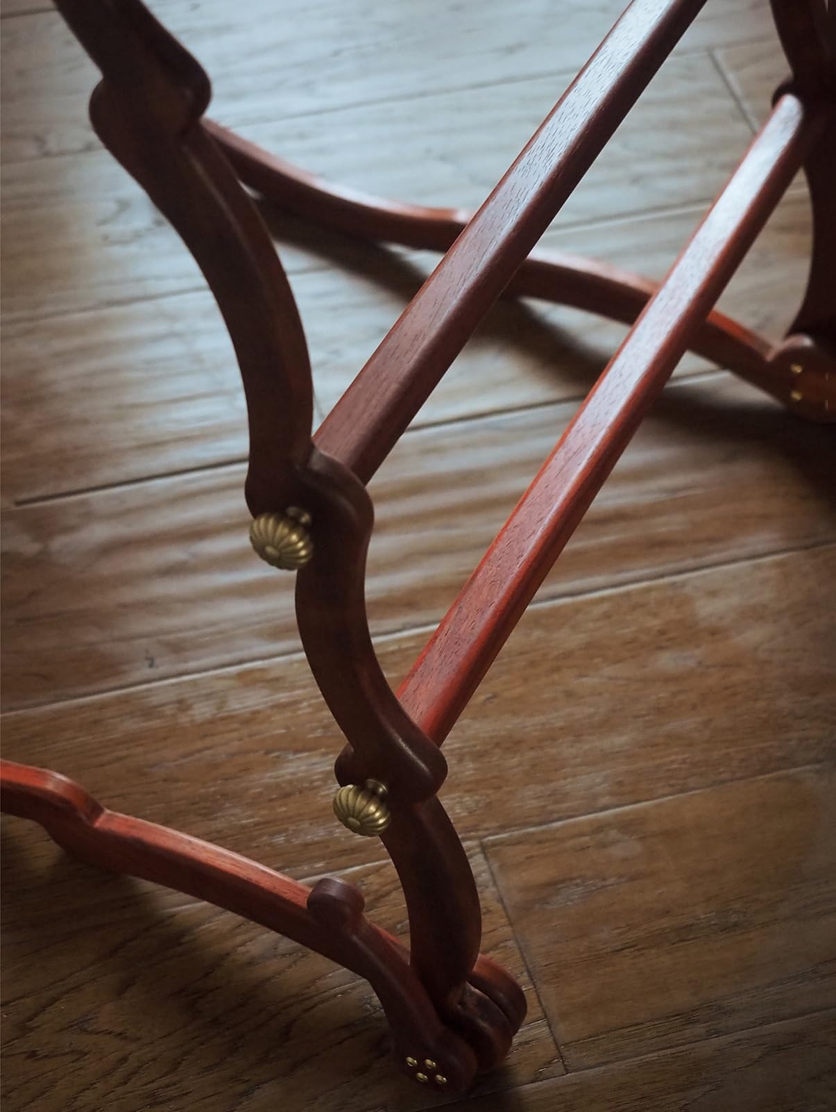 ErdBar Embroidery Stand Floor Standing Red Pear Wood Embroidery Bracket, Adjustable Angle Cross Stitch Bracket,Suitable for Craftsmanship