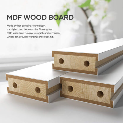 ROYMELO 32x80 Inch White Sliding Barn Door Slab with 5.5ft Hardware Kit Included, 5-Panel, MDF Wood Panel Covered with Water-Proof Scratch-Proof PVC Surface, Simple DIY Assembly