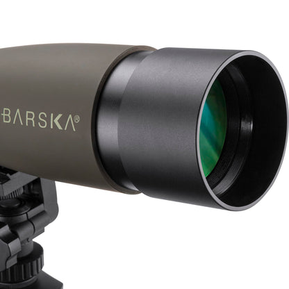 Barska Blackhawk Waterproof 20-60x80 Angled Green Spotting Scope with Tripod for Birding Hunting Shooting Travel Sport Events