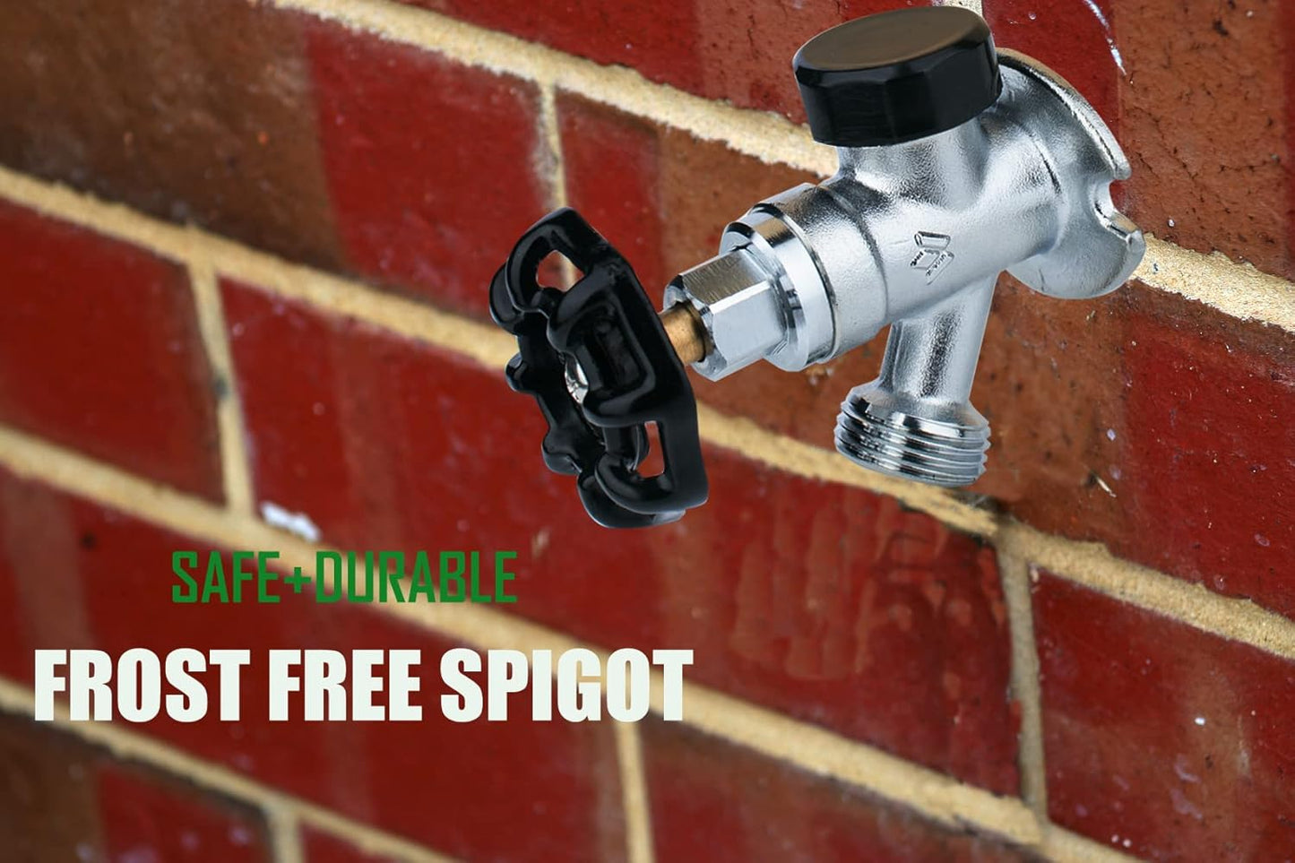 10 Inch 1/2 Inch 3/4 Inch WHK Frost Anti-Siphon Sillcock PEX B X Hose Bibb,Frost Proof Outdoor Faucet Bib with Vacuum