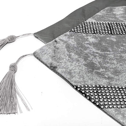 84 Inches HeMiaor European Style Dining Table Runners Luxury Classy Dining Table Runner with Tassels for Home Hotel