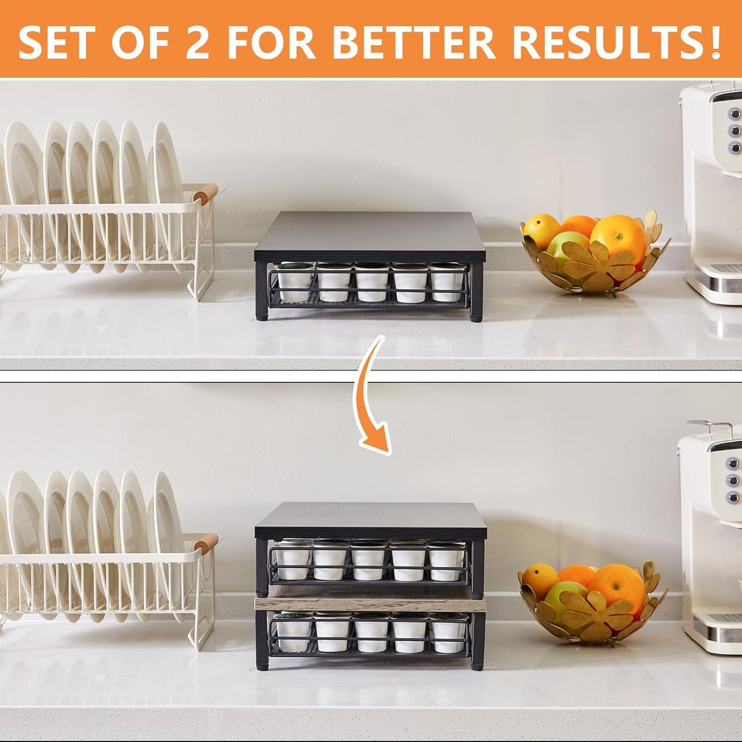 IBUYKE Coffee Pod Drawer Holder for K Cup, 35 Capacity Storage Organizer for Home Kitchen