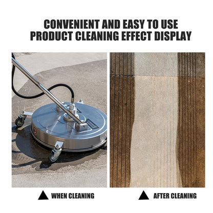 TRELVEX 14" Pressure Washer Surface Cleaner 4000 PSI with 4 Wheels, Stainless Steel Pressure Housing, Quick Connector, 2024 New Washer Attachment Stainless Steel