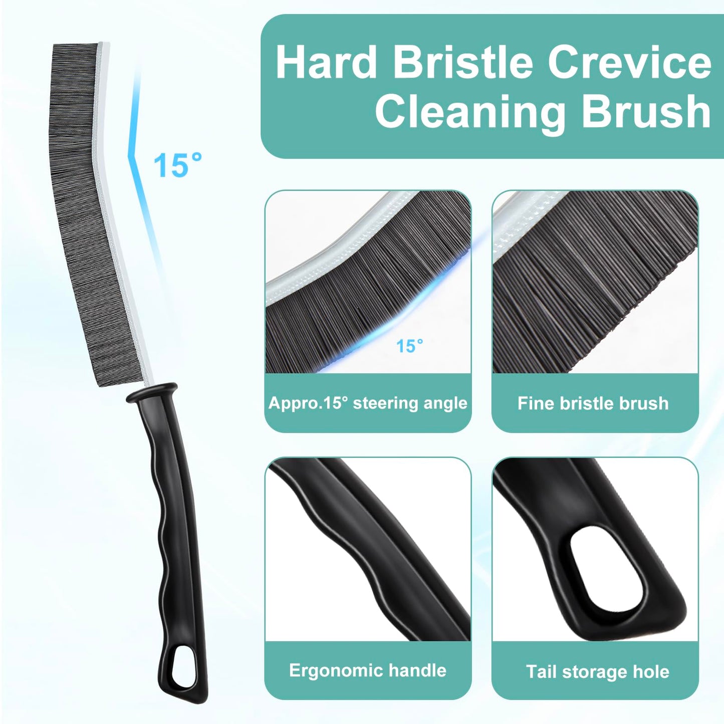 Crevice Cleaning Brush，Hard-Bristled Grout Brush，2026 New Multifunctional Gap Cleaning Brush Tool，Dead Corners Brushes for Bathroom Kitchen Tiles Window Door Slots，5pcs