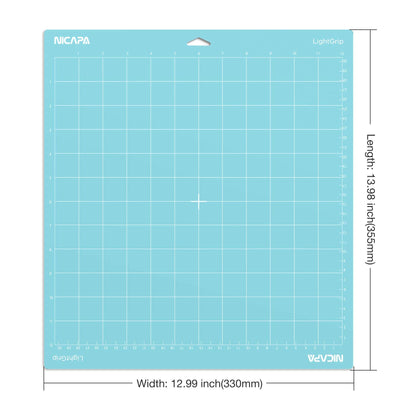 NICAPA Light Grip Cutting Mat (12x12 inch, 10 Pack) - Light Adhesive Sticky Blue Quilting Replacement Cut Mats