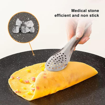 Korean Griddle Pan, Non-Stick Circular Frying Pan for Home Outdoor Stove, BBQ Plate (Universal Model 33cm)