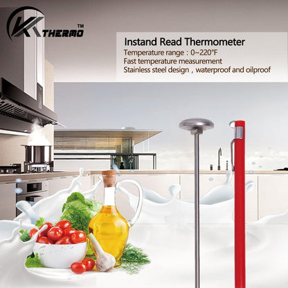 KT THERMO Instant Read 1-Inch Dial Thermometer (2-Pack), Best for Coffee Drinks, Chocolate Milk Foam