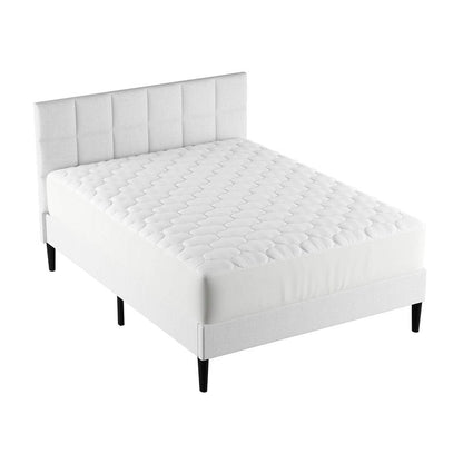 Padded Mattress Cover-100% Cotton Twin Overstuffed Quilted Skirted Bed Protector Topper by Lavish Home