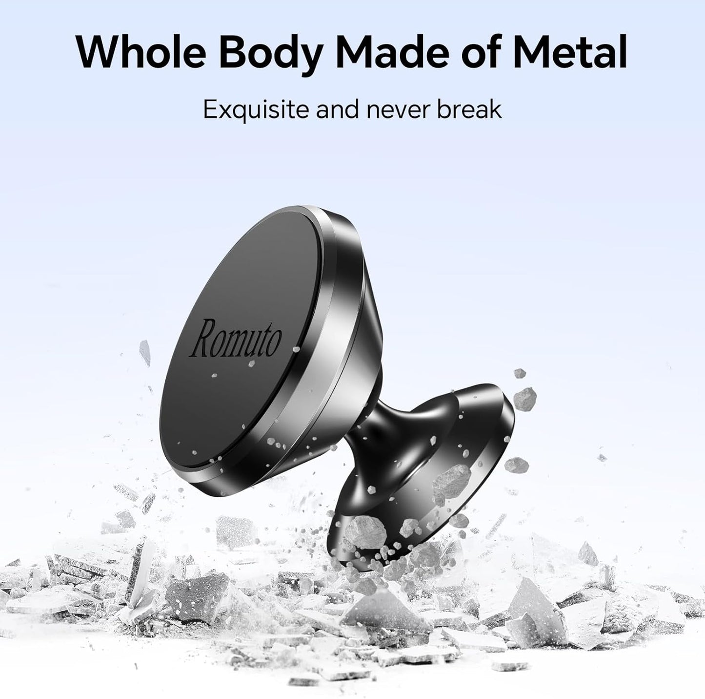 【 2-Pack 】 Magnetic Phone Holder for Car Dashboard【Strong Magnet】iPhone Magnetic Phone Mount for Car Phone Holder 【4 Metal Plate】Cell Phone Holders for Your Car Mount for iPhone 16 Pro Max 15 14 13 12