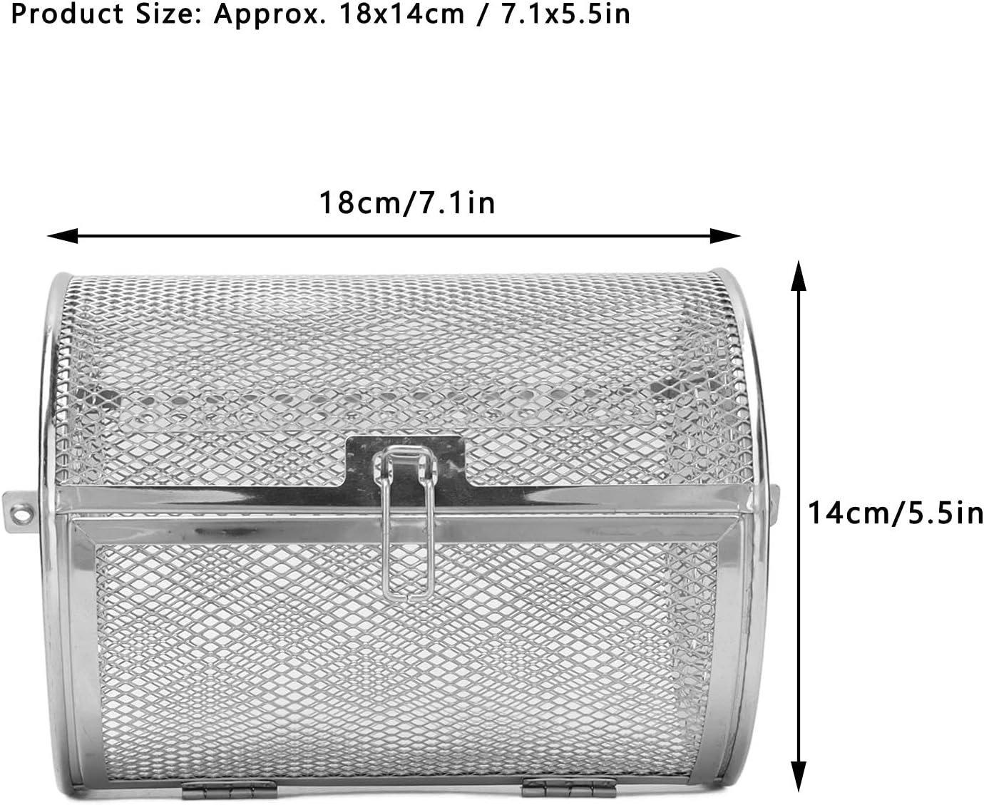 Stainless Steel Rotisserie Basket, 360 Degree Rotatable Oven Cage for Baking Nuts BBQ Roaster Tool