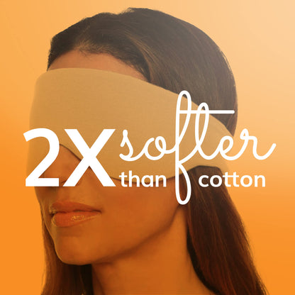 Happyluxe Escape Sleep Mask - Buttery Soft Airplane Eye Mask for Sleeping or Napping in Bed. Machine Washable. - Jet Black, Made in USA