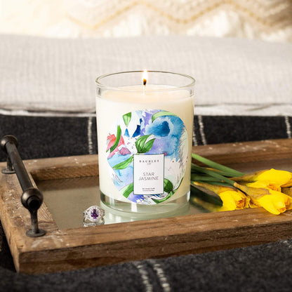 Baubles Star Jasmine Scented Premium Candle with Surprise Ring Inside | 18 oz Large Candle | Made in USA | Paraffin Free