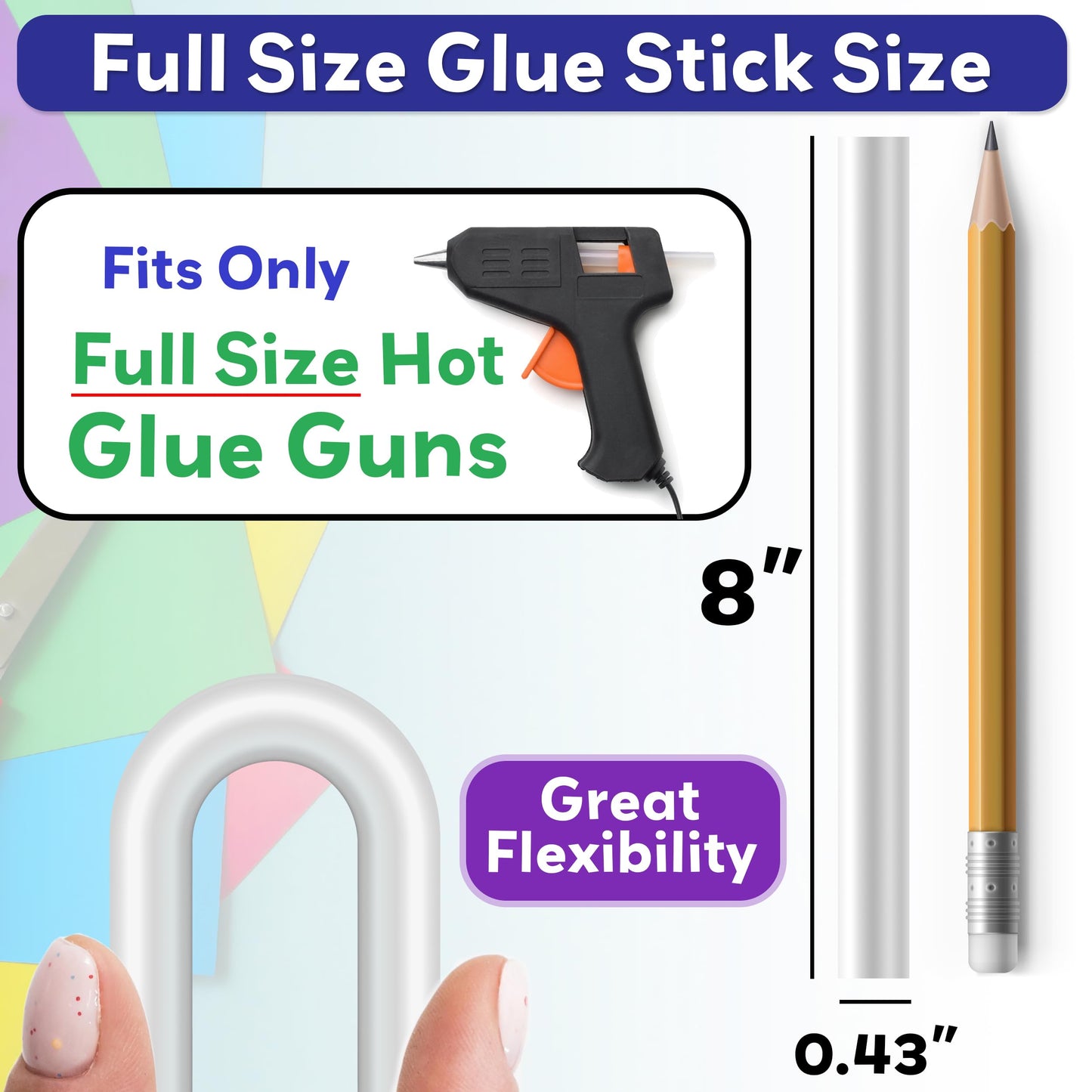 Hot Glue Sticks Combo Pack: Mini and Full Size for All Crafting Needs