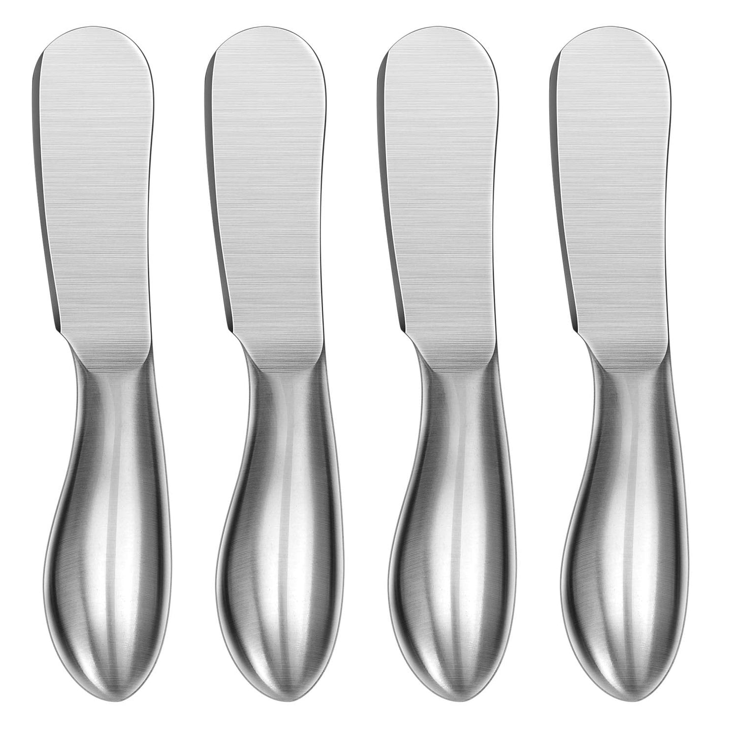 WoneNice 4-Piece Spreader Knife Set, Stainless Steel for Cheese Butter Jam, Dishwasher Safe Kitchen & Serving Utensils, Gift for Wedding Housewarming Christmas