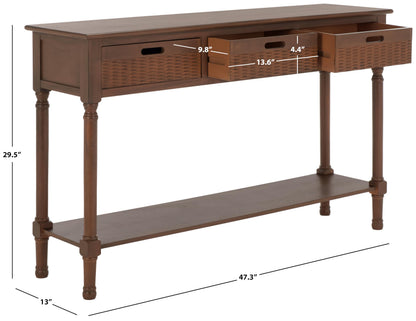 Safavieh Home Collection Landers Brown 3-Drawer Console Table CNS5711C