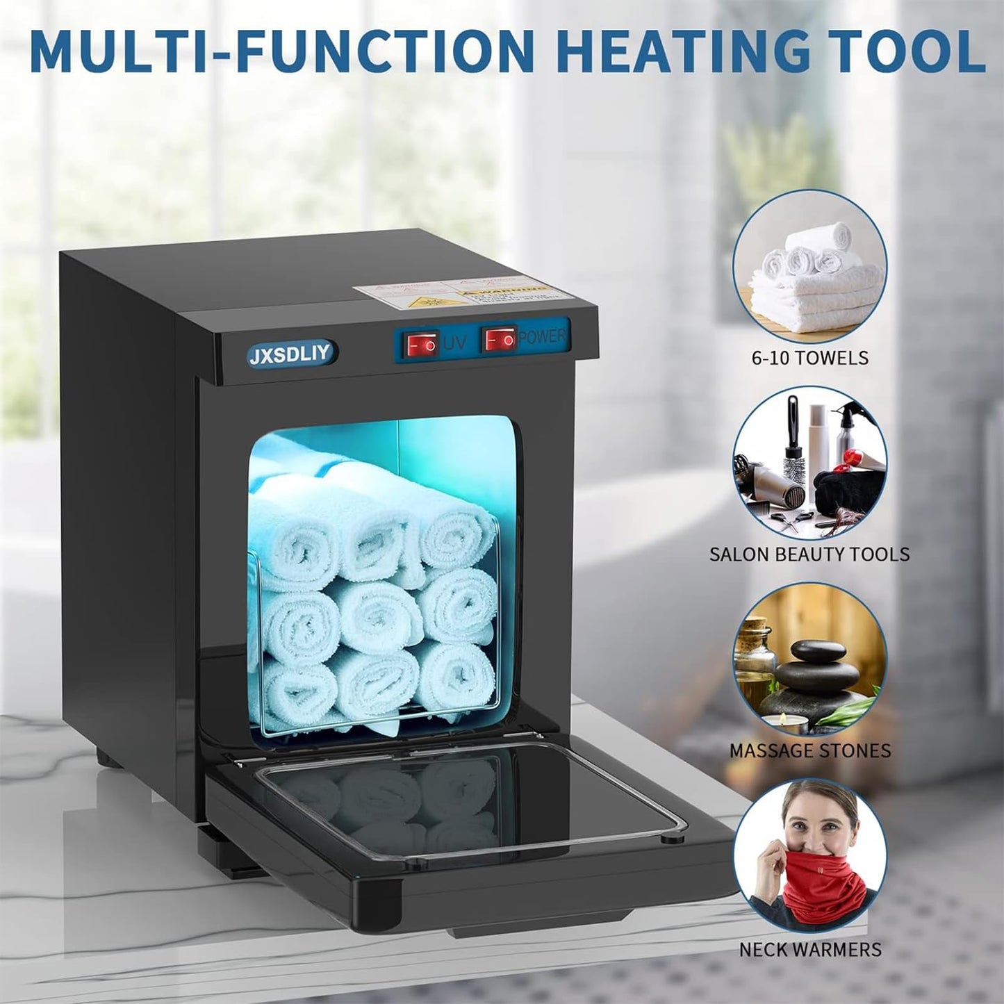Small Hot Towel Warmer for Spa Home Salon Esthetician 2-in-1 5L Mini Personal Hot Towel Cabinet Towel Warmers Spa, Fast Heating Towel Heater Towel Steamer for Facials…