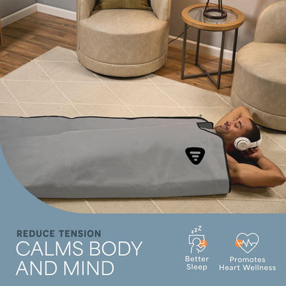 LifePro RejuvaWrap Infrared Sauna Blanket — Portable Sauna Bag with 9 Temp Levels Low EMF Far Infrared Heating — At Home Full Body Rejuvenation & Relaxation