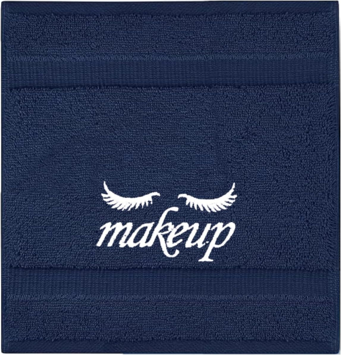 13x13 inches Set 6 Makeup Remover washcloth. Turkish Cotton Perfect for Makeup Bag - of - Navy Blue