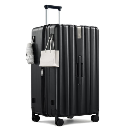 Hanke 29 Inch Plus Expandable Luggage Large Suitcases with Wheels,Checked Luggage Hard Shell Suitcases, PC Trunk Luggage Extra Large Suitcase with Lock for Women Men(Jet Black)