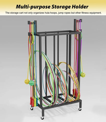 Qiokoith Exercise Rope and Stand Portable Fitness Equipment Organizer for PE Classes and Gyms