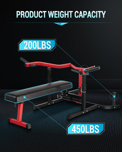 Chest Press Machine for Home Gym, 1250LBS Multi-Functional Bench Press Machine with Independent Converging Arms, Adjustable Flat & Incline Bench for Full Body Strength Training