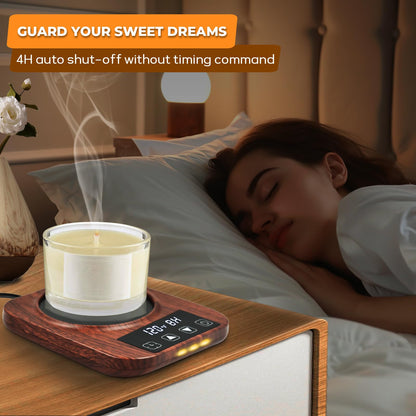 Coffee Mug Warmer - Candle Warmer, 9 Temp Coffee Cup Warmer for Desk Auto Shut Off, 1-12H Timer Smart Electric Beverage Warmer, Candle Warmer Plate Candle Melter, Heated Coffee Mug, Charging Coaster