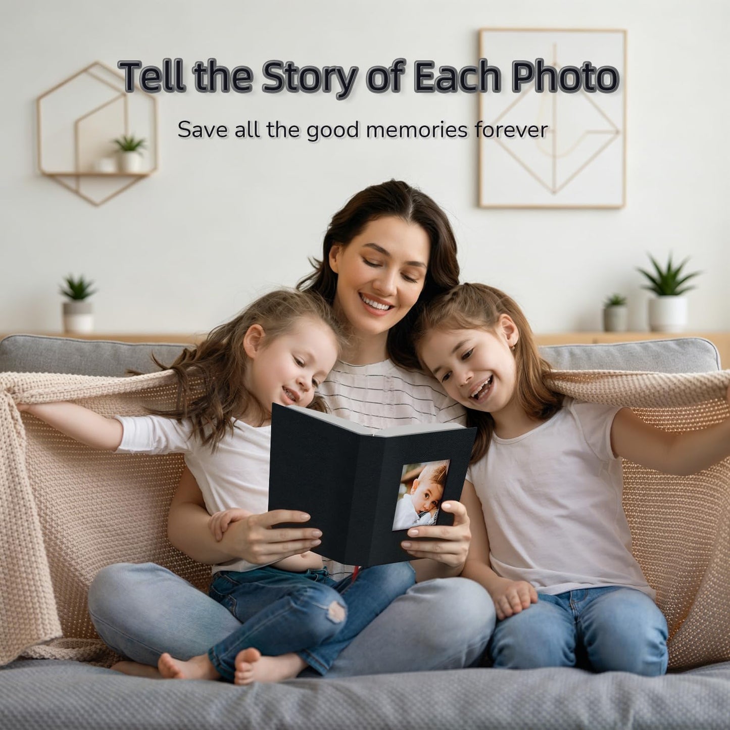 popotop Photo Album 4x6-300 Photos Linen Cover Photo Books with 300 Horizontal Pockets,Slip-in Picture Albums for Family Wedding Anniversary Baby Vacation Pictures