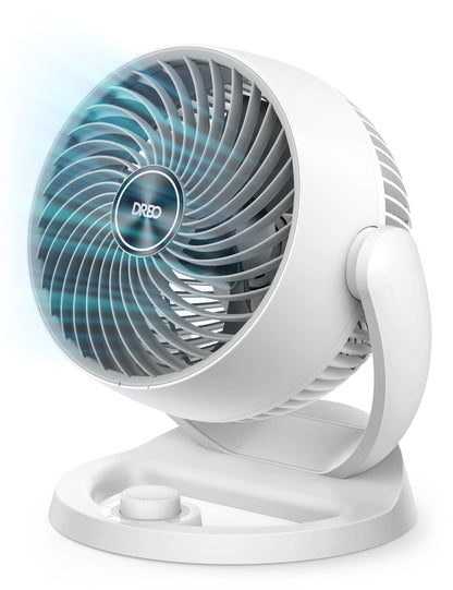 Dreo Fan for Bedroom, 12 Inches, 70ft Powerful Airflow, 28db Quiet Table Air Circulator Fans for Whole Room, 120° Adjustable Tilt, 3 Speeds, Desktop Fan for Home, Office, Kitchen