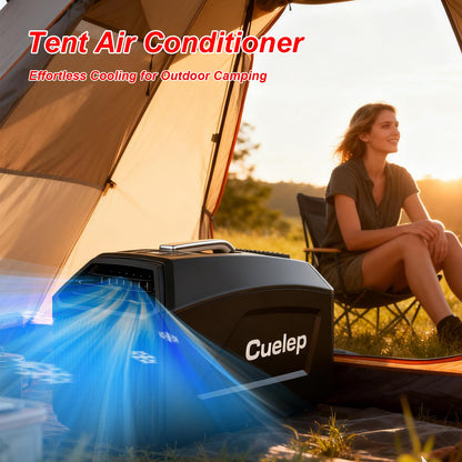 CUELEP Portable Air Conditioner,5200BTUs AC 450W Power Consumption, Fast Cooling Air Conditioners Dehumidifier, Portable Mini Air Conditioner for Camping Tent,RV,Car,Truck,Pet(AC ONLY)