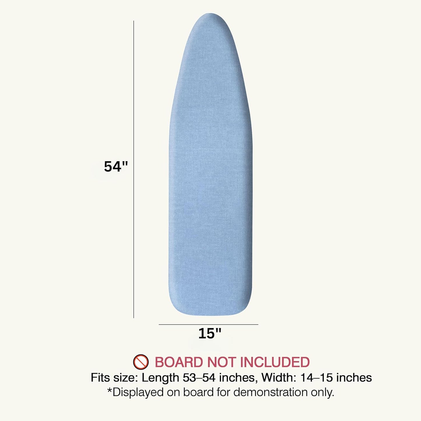 UniSimp Ironing Board Cover - Extra Thick Natural Cotton, Scorch & Stain Resistant | 15"x54" Heatproof Blue