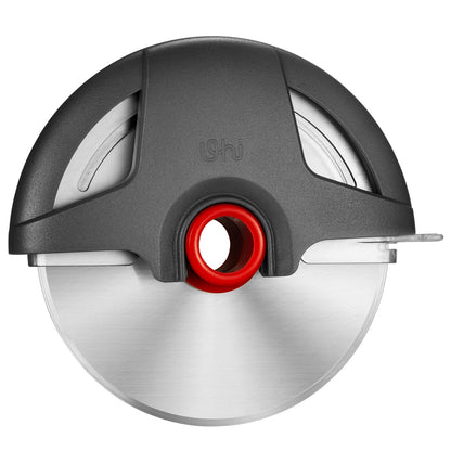 UHIYEE Palm-Grip Pizza Cutter Wheel with Protective Blade Guard, 4.3" Detachable Stainless Steel Pizza Slicer for Deep Dish Crusts, Easy Cleaning, Gray