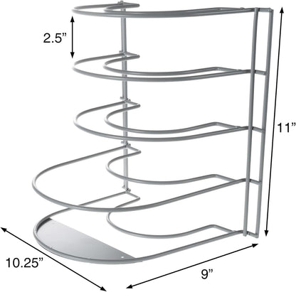 Kitchen Cabinet Organizer and Holder for Pots, Pans, and Lids - Iron Storage Rack by Lavish Home