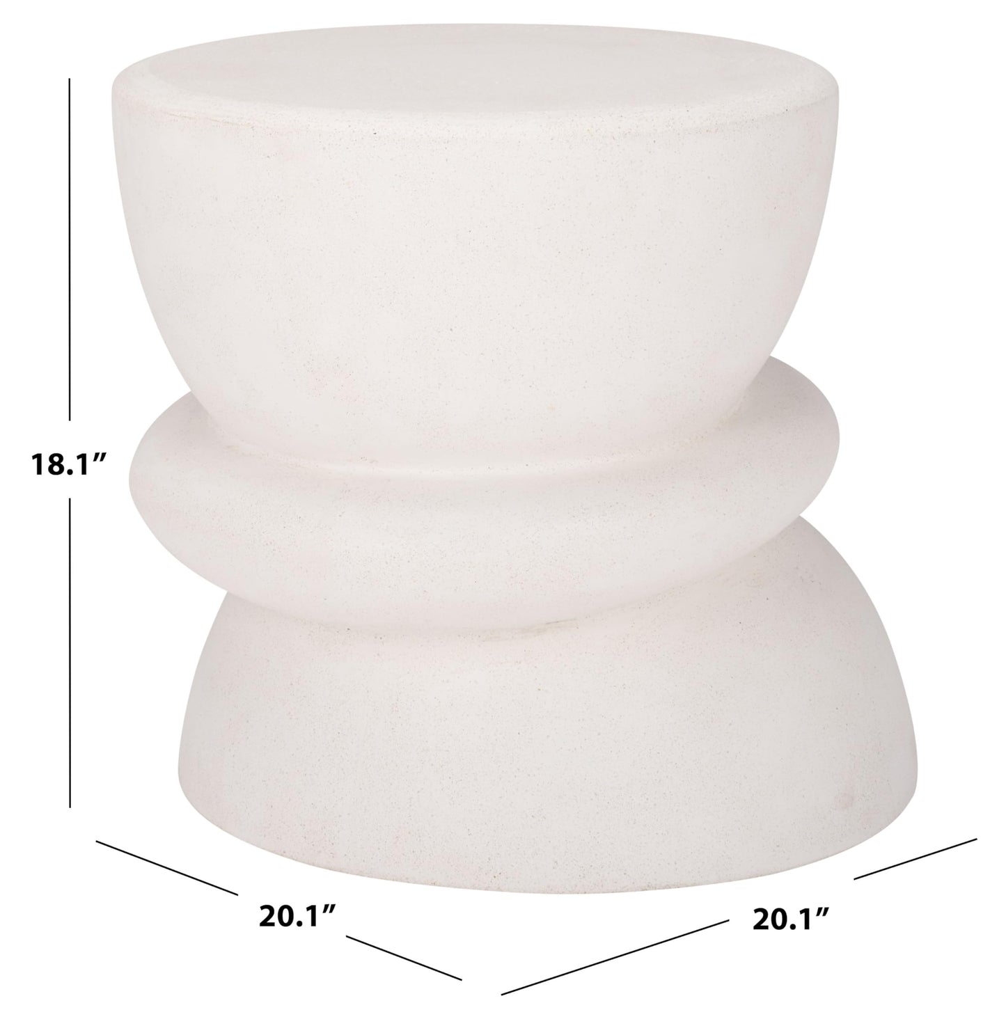SAFAVIEH Couture Collection Henrietta Contemporary Ivory Concrete Accent Table (Fully Assembled)