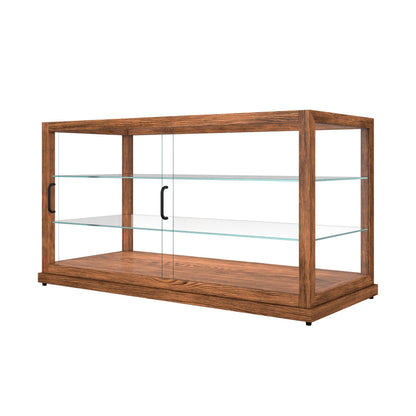 KoolMore 44 in. Horizontal Dark Wood Countertop Dry Bakery Display Case, Large Bread, Pastry and Dessert Display with Tempered Glass