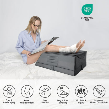 Kehangte Leg Elevation Pillows for After Surgery,4-Height Adiustable Leg Elevating Pillow,Knee Surgery Recovery Equipment,Knee Pillow,Leg Pillow,Washable/Removable Cover(29"x16.5"x9.5")