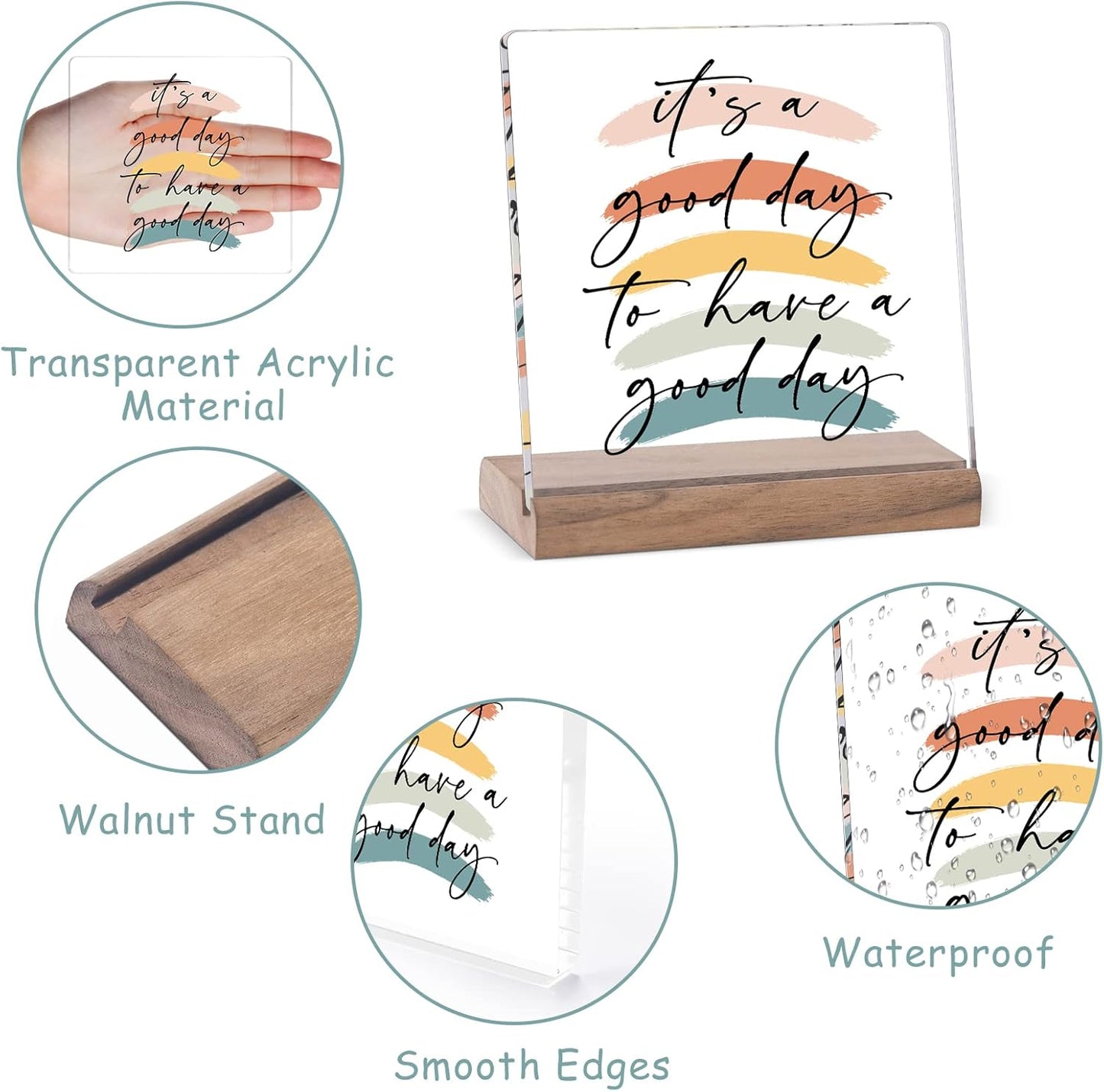 Motivational Office Desk Decor for Women, Inspirational Signs Gifts, Aesthetic Office Table Decorations