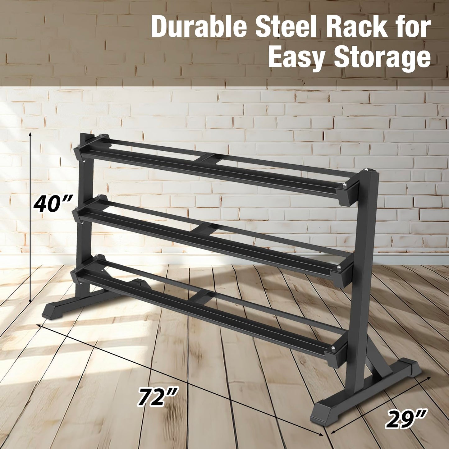 5–75 lbs Dumbbells Weight Set (15 Pairs) with Weight Storage Rack, 1200 lbs Hex Dumbbell Sets, Gyms Weights Dumbbells Sets with 3-Tier Rack, Weight Set for Home Gym, Strength Training