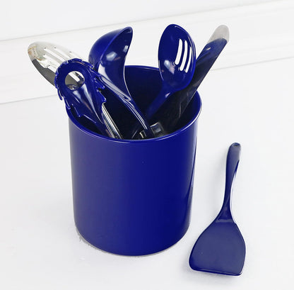 Reston Lloyd Multipurpose Crock, Extra Large Indigo Holder for Organizing Utensils & Kitchen Tools