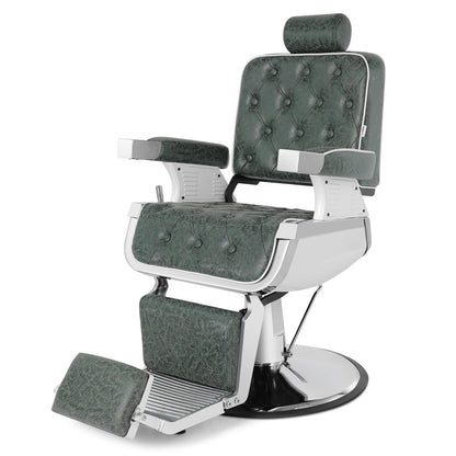 Artist hand Barber Chair Salon Chair Heavy Duty Hydraulic Recline for Hair Stylist Tattoo Salon Beauty Spa Chair Styling Equipment (Green)