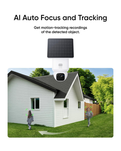 eufy Security SoloCam E30, Security Cameras Wireless Outdoor, Solar Camera Outdoor Wireless, 360° Pan, AI Tracking, 2K Clarity, No Monthly Fee