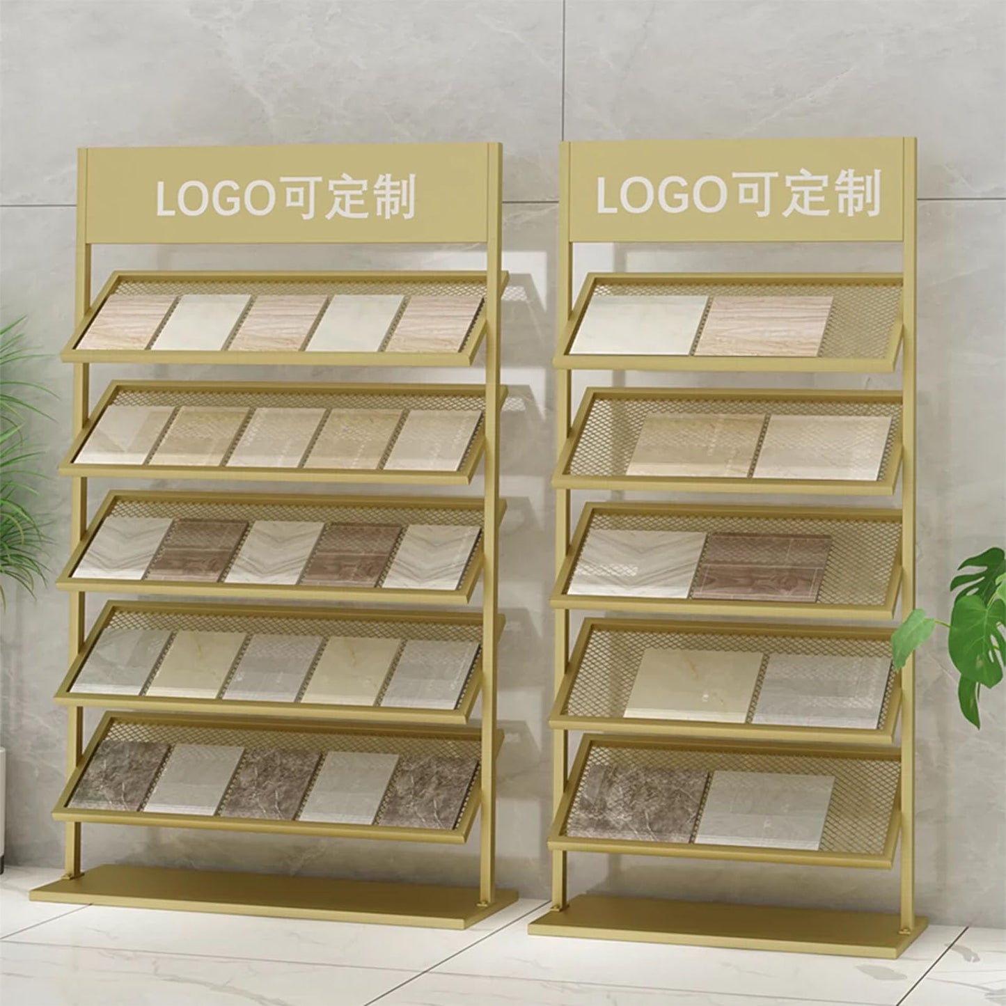 RIYUESHENGHENG Tile Sample Display Stand,Wooden Floor Sample Holder Standing Stone Flooring Display Shelf，Building Material Sample Display Rack Retail Rack，for Shops Exhibition Halls Events