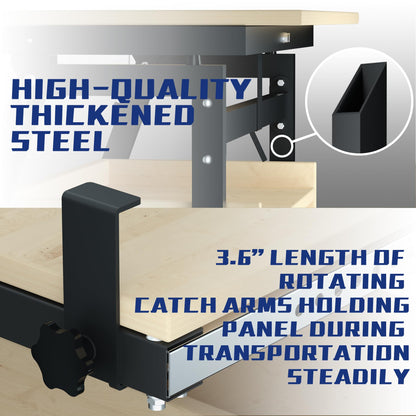 APARECIUM Panel Handler Cart and Shop Stand, Tilting Panel Cart with Rolling Casters, Tilting Panel Mover Mobile Workbench, Drywall Cart for Woodworking, Lumber Furniture Workshop, Warehouses, Garage