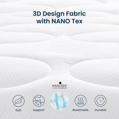25 Inches SLEEP ZONE Queen Mattress Pad Quilted Mattress Topper Air Mattress Cover, Breathable and Noiseless Air