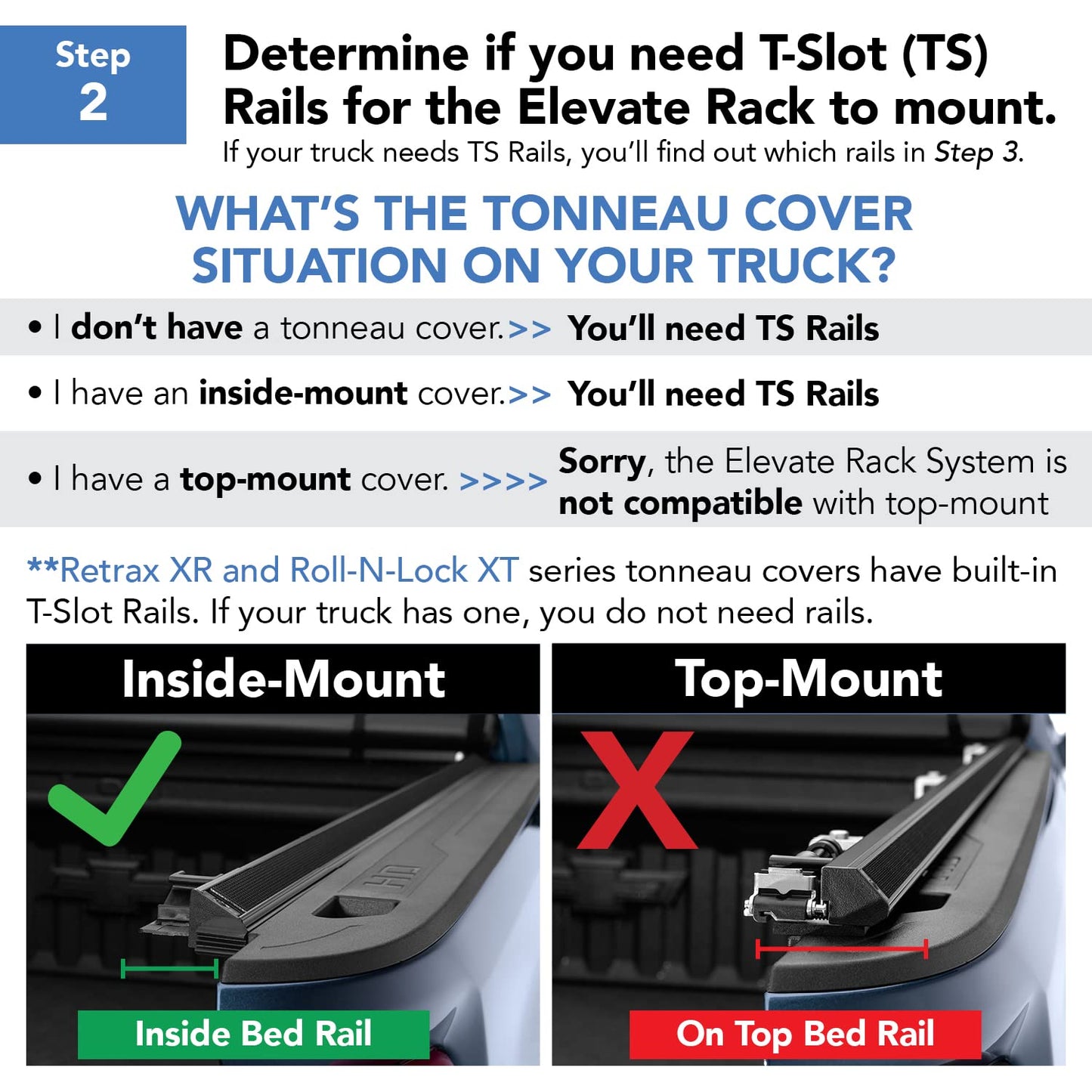 RealTruck TruXedo Elevate Rack System | 1118513 | Elevate CS Rack