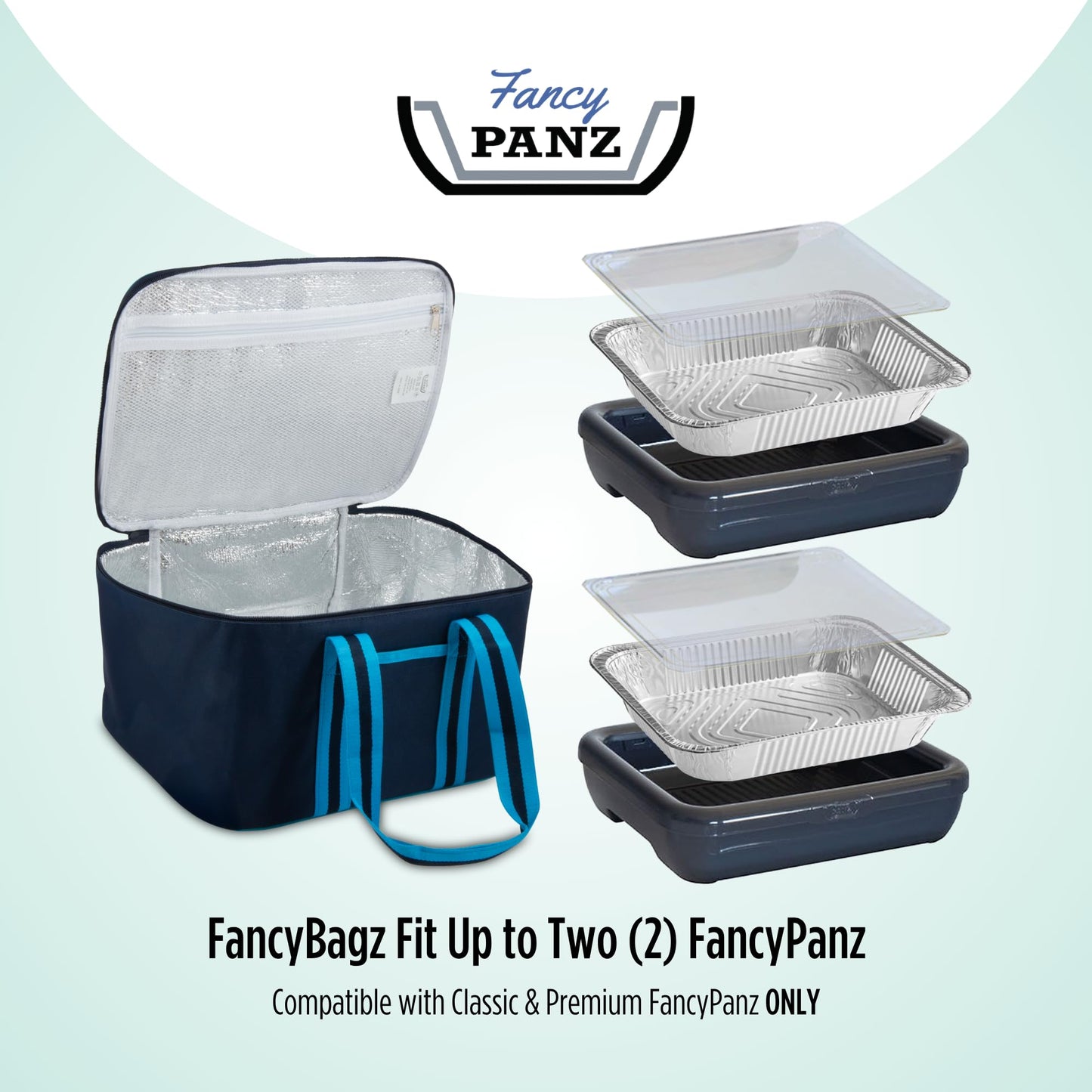 Fancy Panz - Pink Insulated Casserole Carrier Bag - Insulated Thermal Bags for Hot & Cold Food Holds 2 Standard Size Fancy Panz - 2 Pockets - Food Container - Hosting Essentials