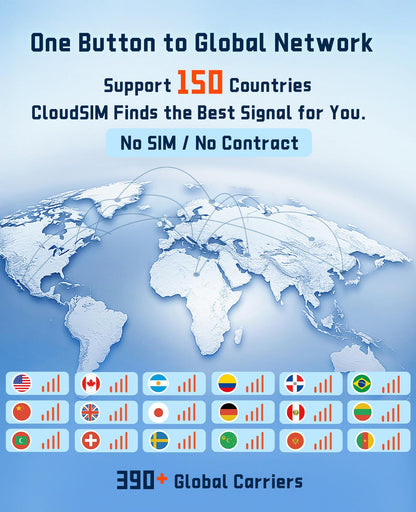 FREEBOT Mobile Hotspot - 4G LTE Portable WiFi for Travel in 150+ Countries, Pocket WiFi Router 10-Device, 5000mAh Battery & No Contract/SIM, 5GB Global (90 Days) for Business, Trips & Outdoors