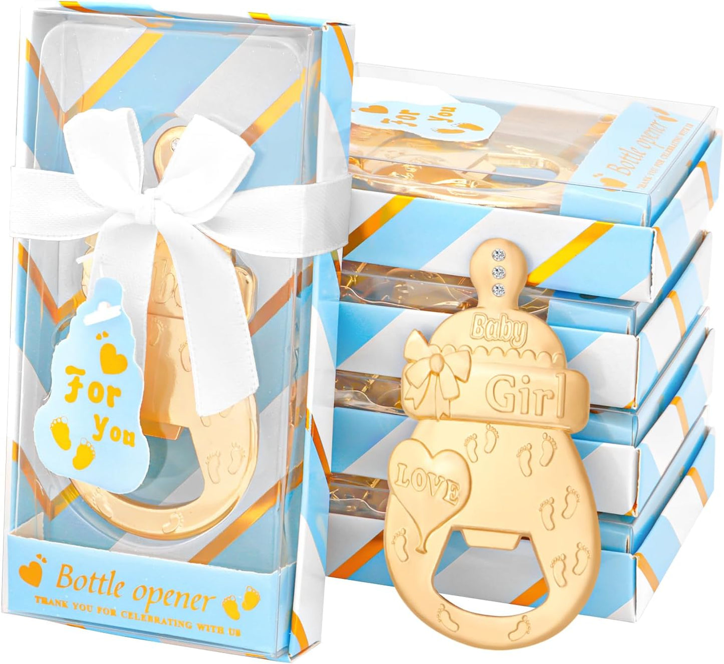 24 24) PCS Baby Bottle Opener Favors Baby Boy Shower Party Favors Baby Boy Shower Gifts Decorations Souvenirs for Guest